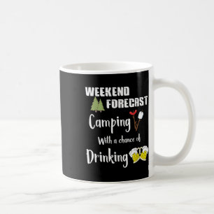 Camping mit der Möglichkeit, sich in einem sonnige Kaffeetasse