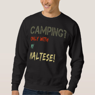 Camping mit Dog Zelt Motorhome Vintag nur mit Sweatshirt