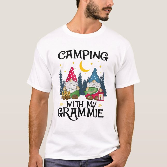 Camping mit meinem Grammie Funny Grammie Camp Frau T-Shirt (Vorderseite)