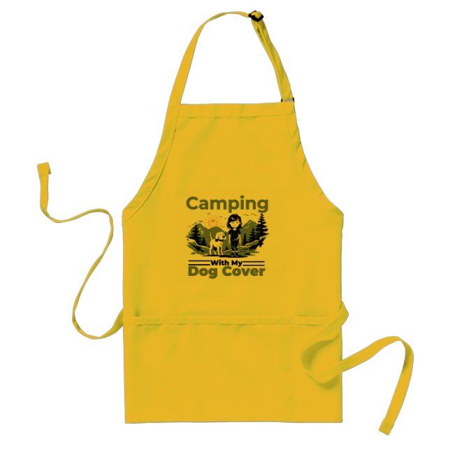 Camping mit meinem Hund Funny Kitchen Schürze (Vorne)