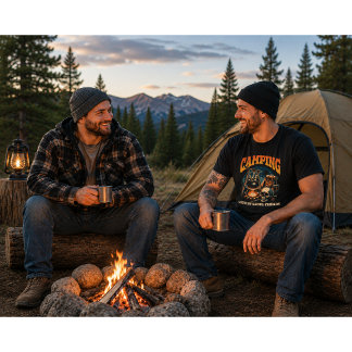 Camping mit meinen Ghoul-Freunden Halloween Tri-Blend Shirt