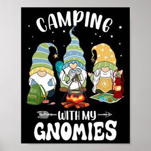 Camping mit meinen Gnomies Lustiges Gnom-Camp  Poster