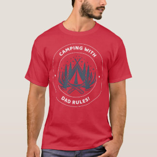 Camping mit Papa Regeln Camping Papa Junge T-Shirt