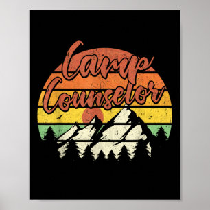 Camping-Mitarbeiter Sommer Outdoor Sonnenuntergang Poster