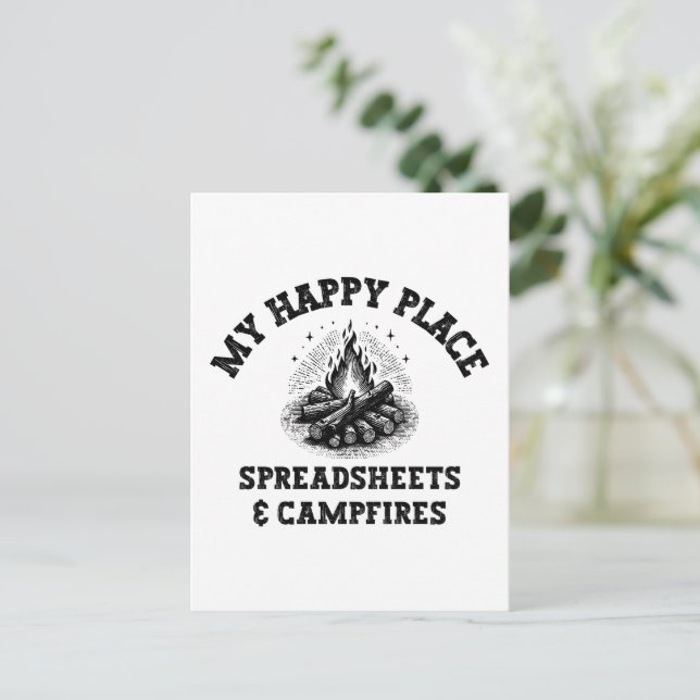 Camping Mode: Aus dem Raster - lustiges Geschenk f Postkarte (Stehend Vorderseite)