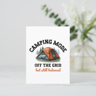 Camping Mode: Aus dem Raster - lustiges Geschenk f Postkarte
