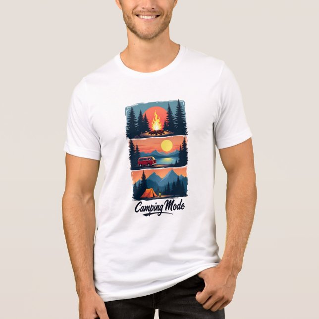 Camping Mode T - Shirt | Abenteuer in Nature Graph (Vorderseite)