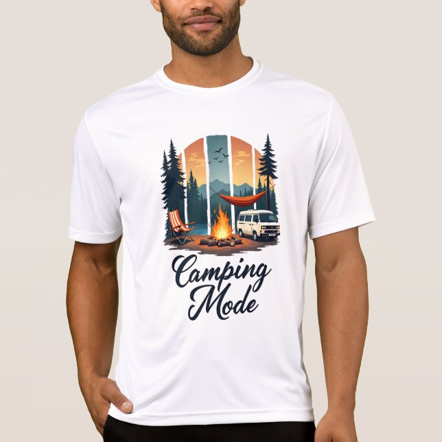 Camping Mode T - Shirt Adventure in Nature Graphic (Vorderseite)