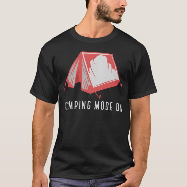 Camping-Modus aktiviert Mädchen T-Shirt (Vorderseite)