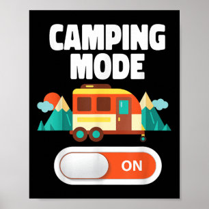 Camping-Modus auf RV-Anhänger Poster