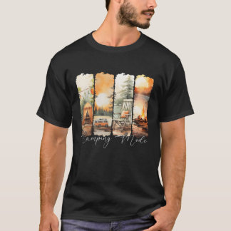 Camping-Modus Retro-Sommer lustig T-Shirt