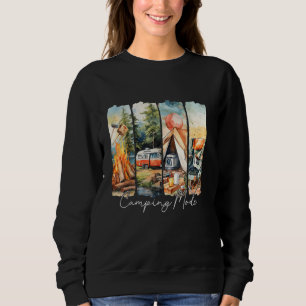 Camping-Modus Retro Sommer Outdoor-Abenteuer Campi Sweatshirt