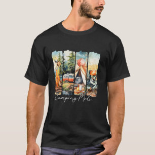 Camping-Modus Retro Sommer Outdoor-Abenteuer Campi T-Shirt