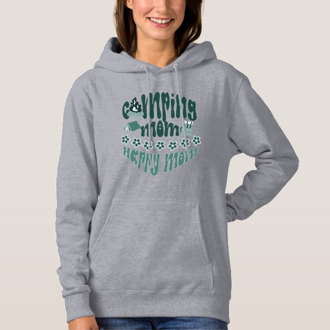 Camping Mom - Happy Mama, niedlich Mama Camper Hoodie (Vorderseite)