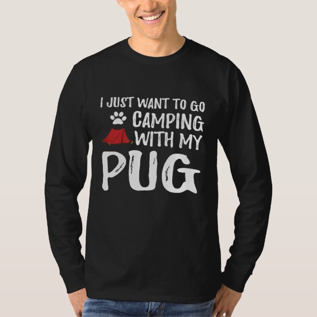 Camping Mops für lustige Hunde Mama oder Hunde Vat T-Shirt (Vorderseite)
