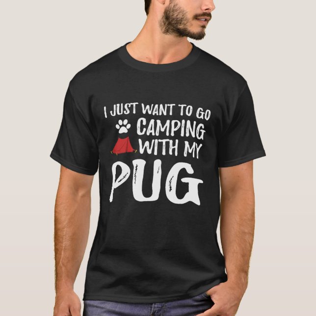 Camping-Mops für lustige Hundemutter oder Hundevat T-Shirt (Vorderseite)