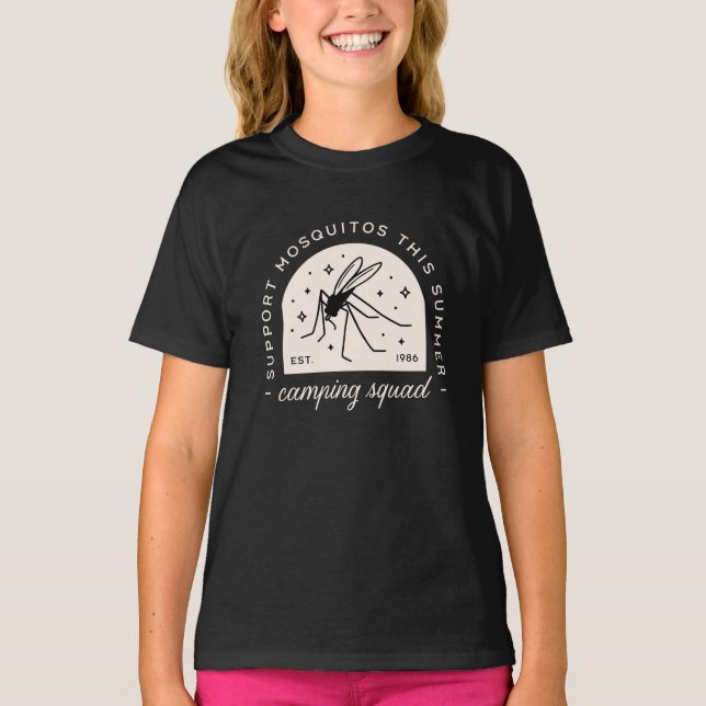 Camping mosquito funny summer camp family squad T-Shirt (Vorderseite)