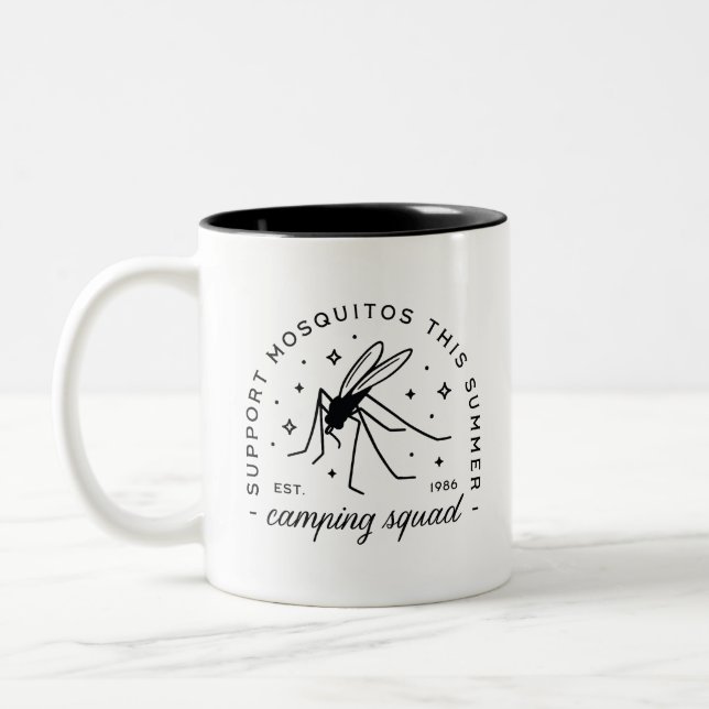 Camping mosquito funny summer sarcastic quotes zweifarbige tasse (Links)