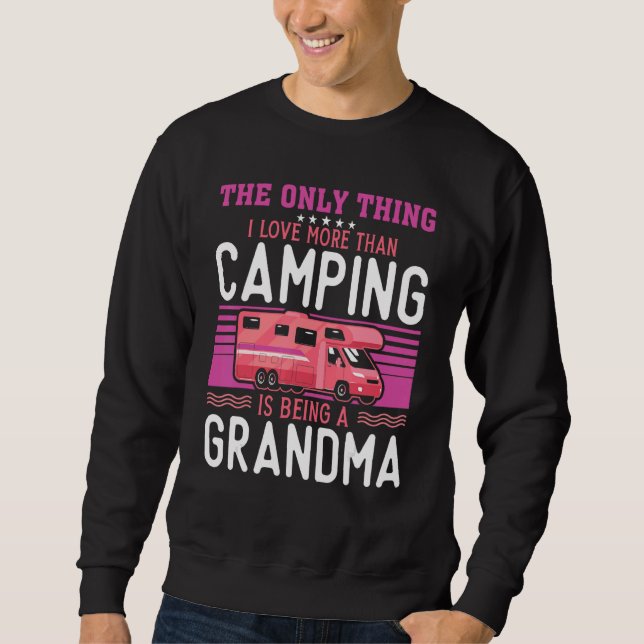 Camping Motorhome Campervan Grandma Vintage Retro Sweatshirt (Vorderseite)