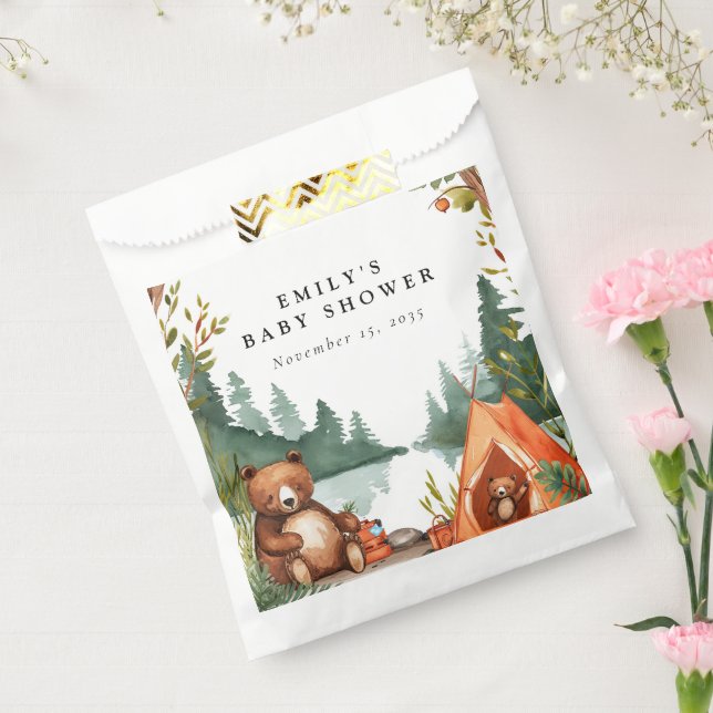 Camping Mountain Rustic Babydusche Geschenktütchen (Versiegelt)