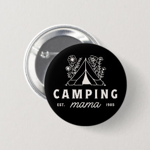 Camping-Mutter Sommercamp Camper Mutter skurril Button