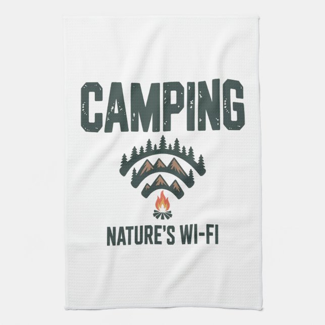 Camping Naturen WLAN Geschirrtuch (Vertikal)