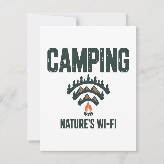 Camping Natures Wifi Dankeskarte (Vorderseite)