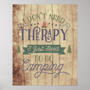 Camping Nicht Therapie Poster