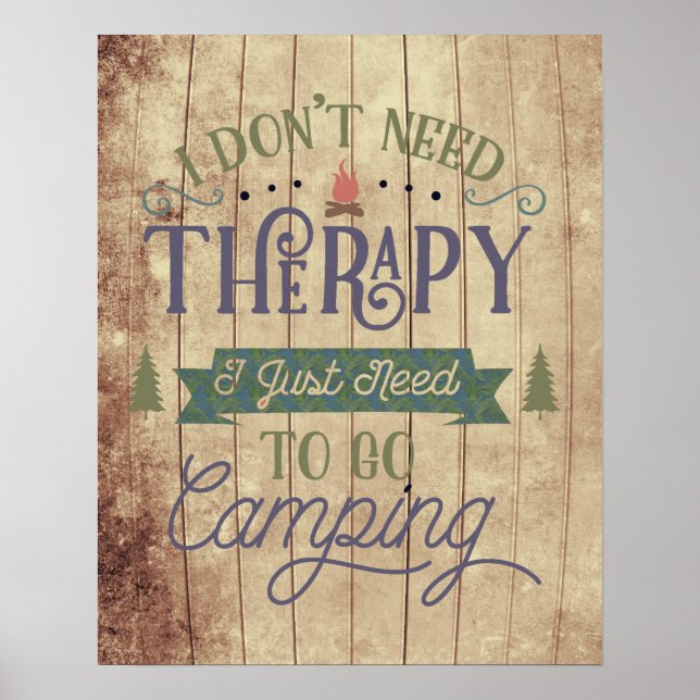 Camping Nicht Therapie Poster (Vorne)