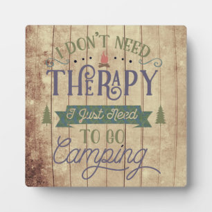 Camping nicht Therapie Word Art Fotoplatte