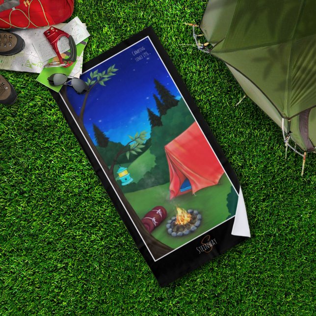 Camping Night Beach Handtuch (Von Creator hochgeladen)