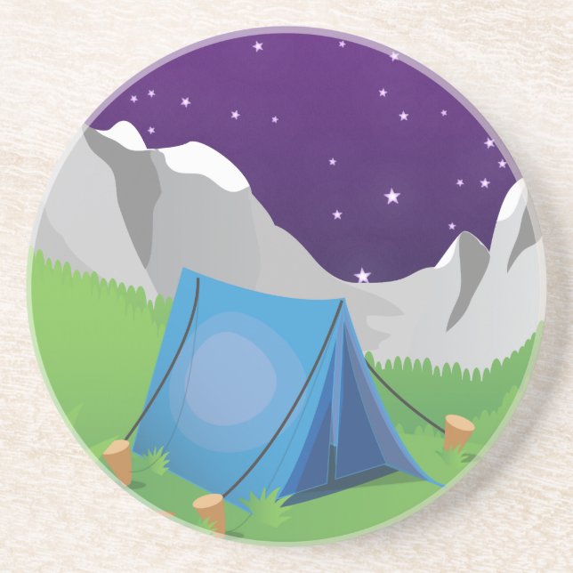 Camping Night Time Untersetzer (Vorne)