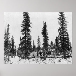 Camping nördlich des Polarkreises Poster