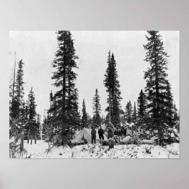 Camping nördlich des Polarkreises Poster (Vorne)