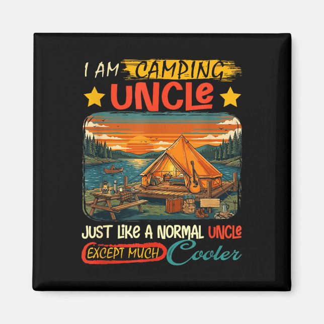 Camping Onkel Definition viel cooler Vatertag Magnet (Vorne)