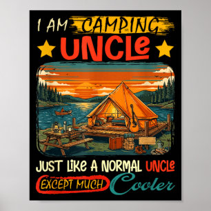 Camping Onkel Definition viel cooler Vatertag Poster