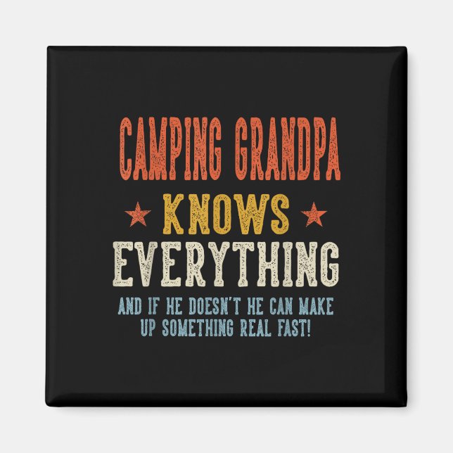 Camping Opa weiß alles Vatertag Magnet (Vorne)