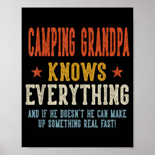 Camping Opa weiß alles zum Vatertag Poster