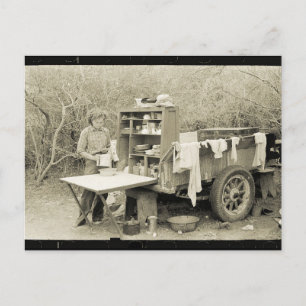 Camping out, Geschichte 1928 Postkarte