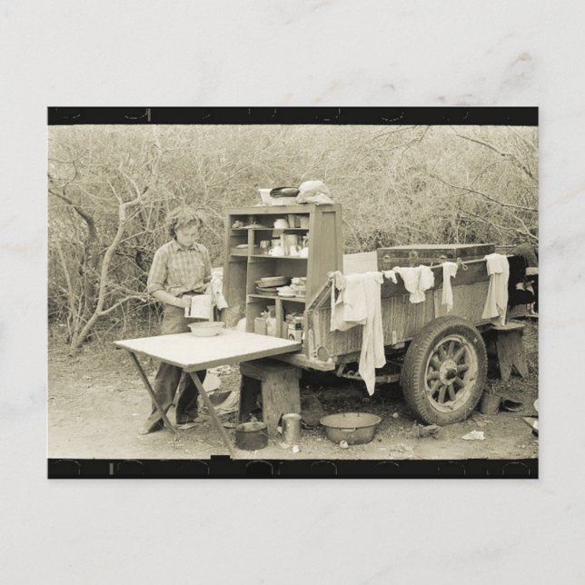 Camping out, Geschichte 1928 Postkarte (Vorderseite)