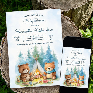 Camping Outdoor Adventure Baby Dusche Einladung