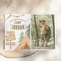 Camping Outdoor Adventure Boy Birthday Party Foto