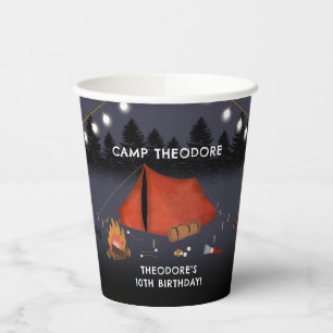 Camping Outdoor Adventure Campfire Geburtstagspart Pappbecher