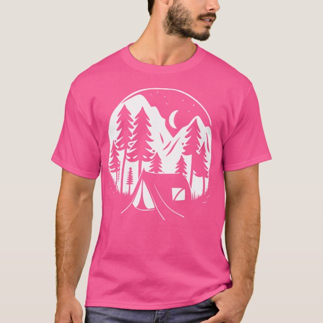Camping Outdoor Adventure Road Wandern im Val Pior T-Shirt (Vorderseite)
