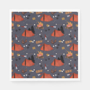 Camping Outdoor Adventure Sommerfeuer Serviette