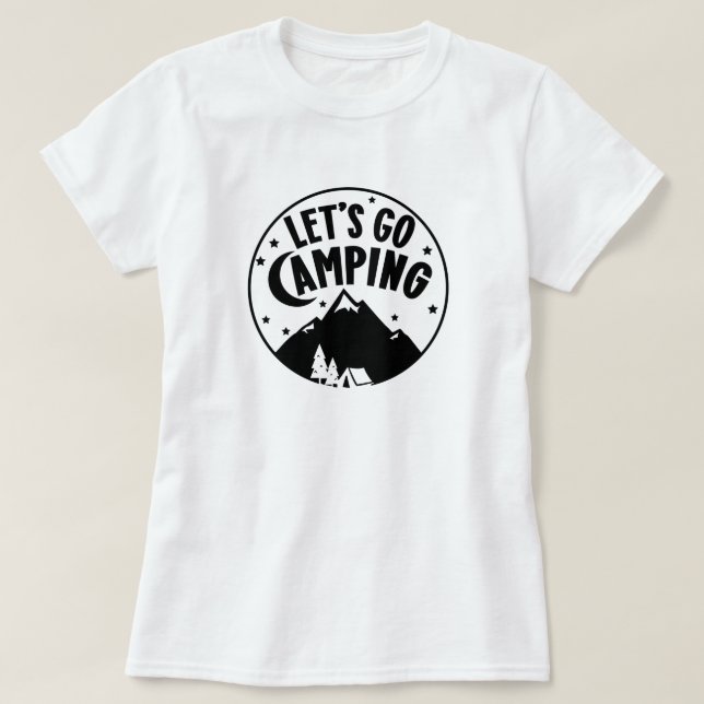 Camping Outdoor Adventure T - Shirt (Design vorne)