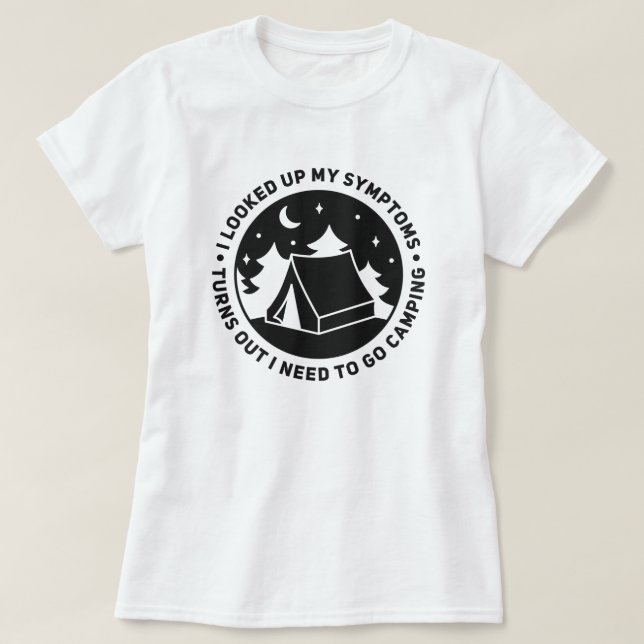 Camping Outdoor Adventure T - Shirt (Design vorne)