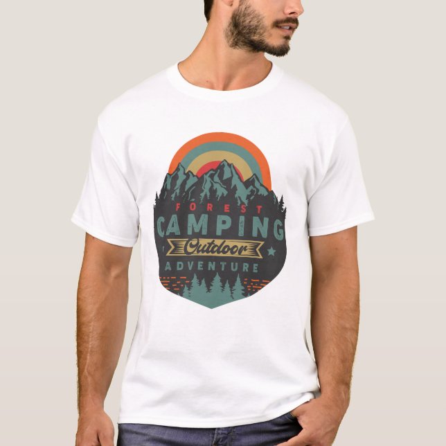 Camping Outdoor Adventure T-Shirt (Vorderseite)
