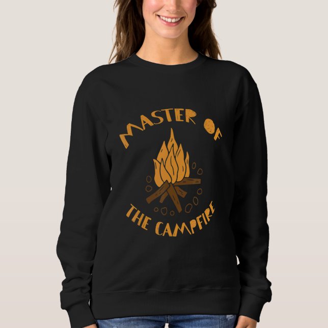 Camping Outdoor Designs Master Of The Campfire 1 Sweatshirt (Vorderseite)