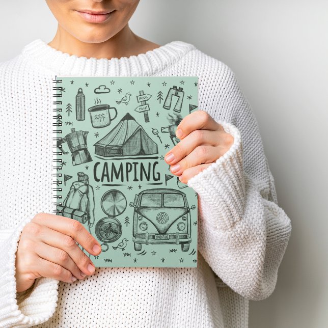 Camping Outdoor Illustration Notizblock (Von Creator hochgeladen)
